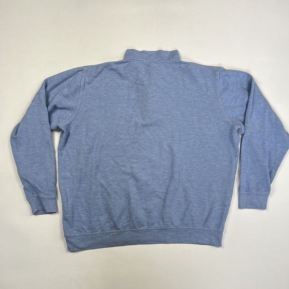 PETER MILLAR Pullover 1/4 Zip Sweatshirt Business Cotton Modal Blue Men's XXL - Picture 8 of 9